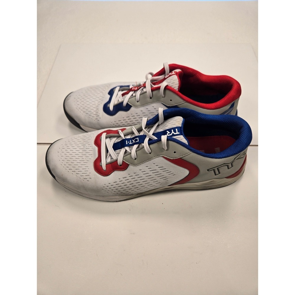 TYR CXT-1 Trainer Unisex Cross Training Shoes White Red Blue M12 W13.5